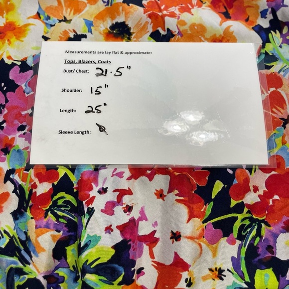 Lauren Ralph Lauren 2XSleeveless Floral Silk Front Knit Back Top Navy Multicolor - Picture 9 of 12